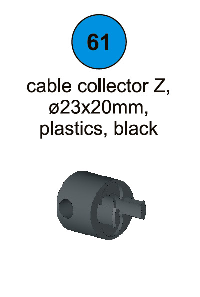 Cable Collector Z 23 x 19mm - Part #61 In Manual