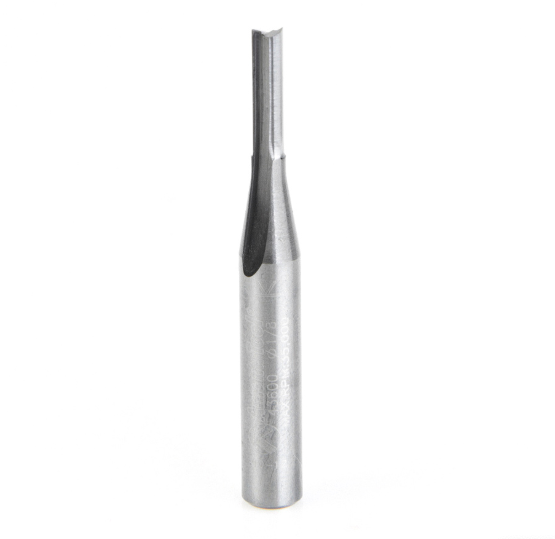 43600 Solid Carbide Double Straight Flute Plastic Cutting 1/8 Dia x 1/2 x 1/4 Inch Shank