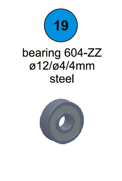 Bearing 604-ZZ - Part #19 In Manual