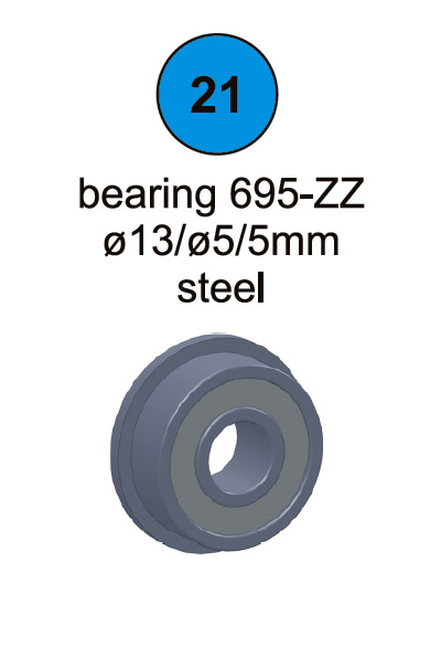 Bearing 695-ZZ - Part #21 In Manual