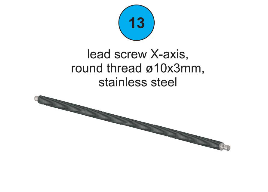 Lead Screw X-Axis 420 - Part #13 In Manual