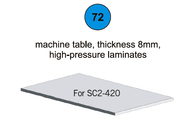 HPL 8mm Machine Table 420 - Part #72 In Manual