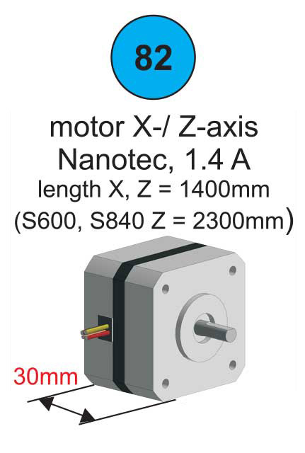 Motor X/Z-Axis - Part #82 In Manual