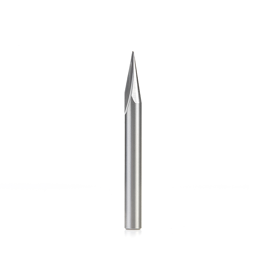 Amana Tool Solid Carbide Carving Liner Tool 22 Deg x 1/4 Dia x .648 x 1/4 Inch Shank x 1-Flute