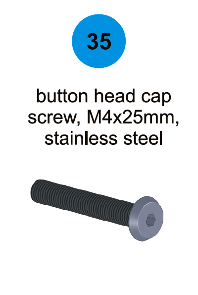 Button Head Cap Screw - M4 x 25mm - Part #35 In Manual