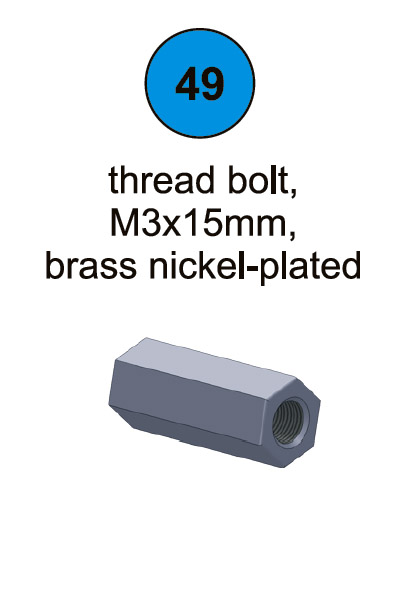 Thread Bolt - M3 x 15mm - Part #49 In Manual