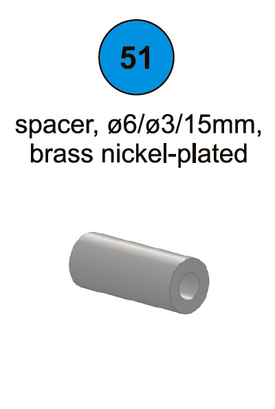 Spacer 6 x 3 x 15mm - Part #51 In Manual