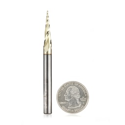 [46280] Amana Tool 46280 CNC 2D and 3D Carving 6.2 Deg Tapered Angle Ball Tip x 1/32 Dia