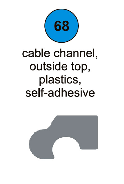 [80093] Cable Channel Outside top - Part #68 In Manual