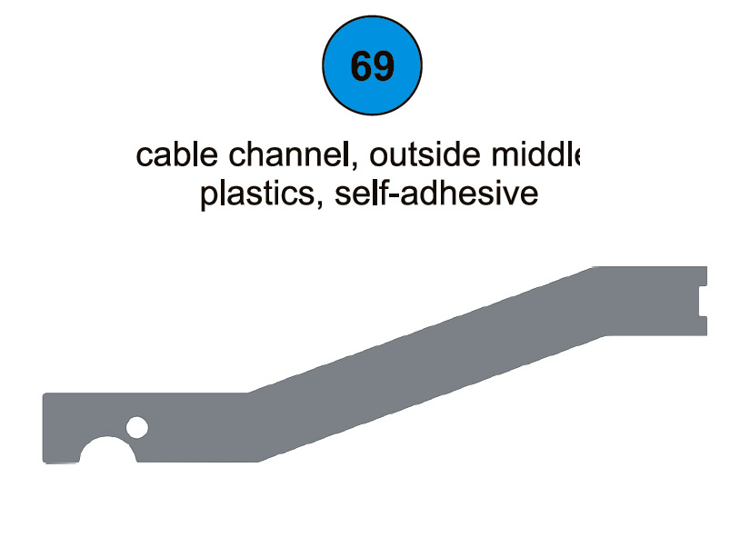 [80095] Cable Channel Outside Middle D.420-D.840 - Part #69 In Manual