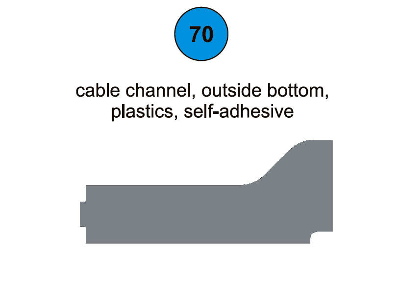 [80096] Cable Channel Outside Bottom - Part #70 In Manual