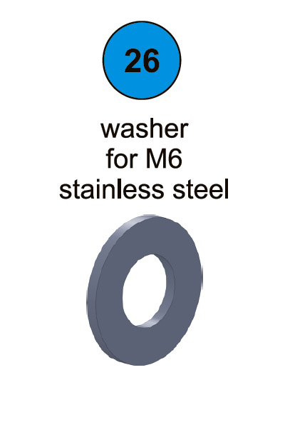 [80050] Washer For M6 - Part #26 In Manual