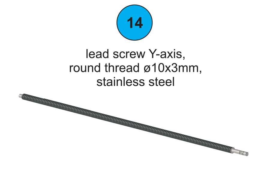 [90009] Lead Screw Y-Axis 300 - Part #14 In Manual