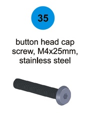 [80059] Button Head Cap Screw - M4 x 25mm - Part #35 In Manual